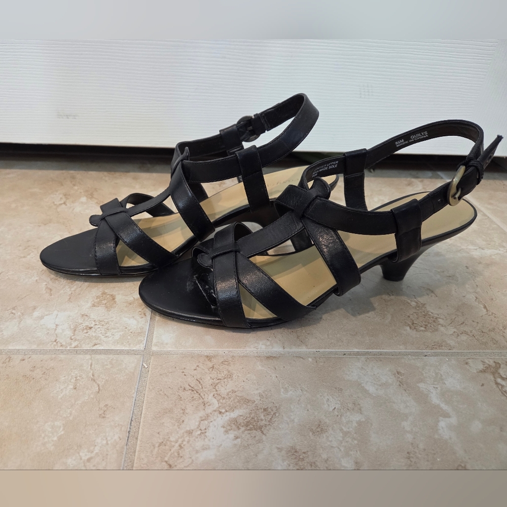 Elegant Black Strappy Women's Sandals